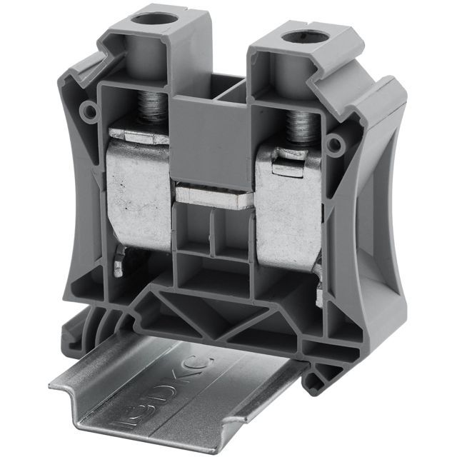Клемма проходная винтовой зажим; 2 точки подключения; 35кв.мм сер. DKC TUR-35R