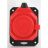 Колодка 1-м с заземл. 16А IP44 K-1e-RED-IP44 каучук красн. Эра Б0044550