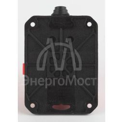 Колодка 1-м с заземл. 16А IP44 K-1e-RED-IP44 каучук красн. Эра Б0044550