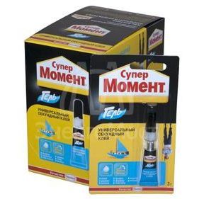 Клей-гель &amp;quot;Супер Момент гель&amp;quot; 3г на единичном блистере в шоу-боксе Момент C0036307
