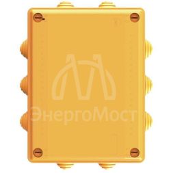 Коробка ответвительная FS 150х110х70мм 4р 450В 32А 10кв.мм нерж. контакт с каб. вводами и клеммн. IP55 пластик. DKC FSK21410