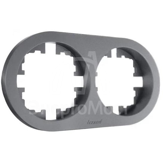Рамка 2-м OSEN горизонт. круглая сер. матов. LEZARD 744-7400-147