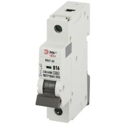 Выключатель автоматический 1п 16А B 6кА ВА47-63 PRO VA63-1P16B6 ЭРА Б0063095