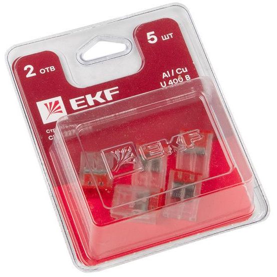Клемма СМК 2273-242 (с пастой) 2 отверстия 0.5-2.5кв.мм блист. (уп.5шт) PROxima EKF plc-smk-2273-242b