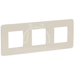 Рамка 3-м UNICA STUDIO шампань/бел. SchE NU280624