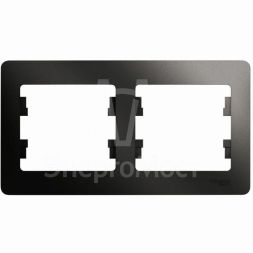 Рамка 2-м Glossa горизонт. антрацит SchE GSL000702