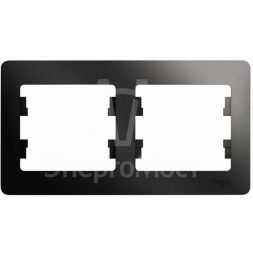 Рамка 2-м Glossa горизонт. антрацит SchE GSL000702