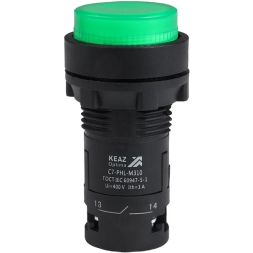 Кнопка с фиксацией с подсветкой OptiSignal Compact D22 С7-PHL-M310 зел. 1НО 230В AC XB7NJ03M1 КЭАЗ 362120