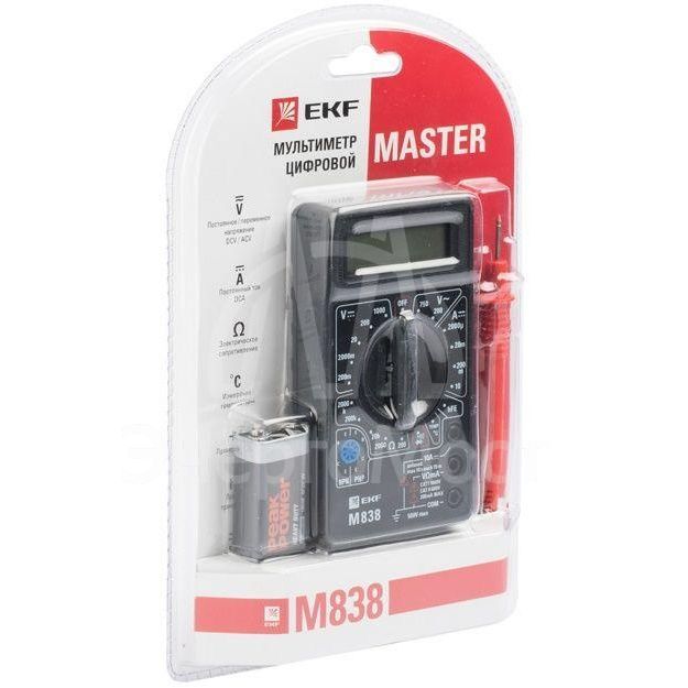 Мультиметр цифровой M838 Master EKF In-180701-bm838