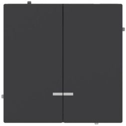 Переключатель 2-кл. KANT с подсветкой черн. уголь DKC 7012144