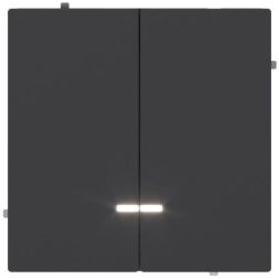 Переключатель 2-кл. KANT с подсветкой черн. уголь DKC 7012144