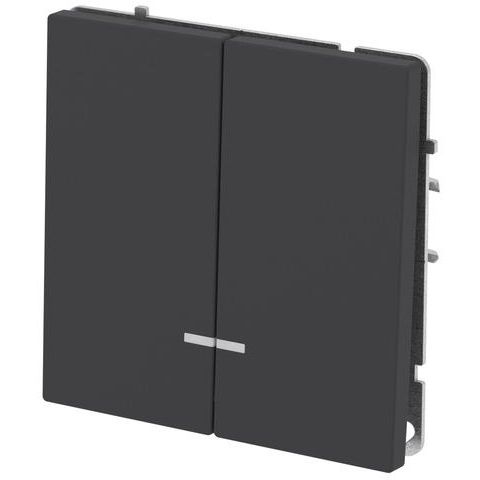 Переключатель 2-кл. KANT с подсветкой черн. уголь DKC 7012144