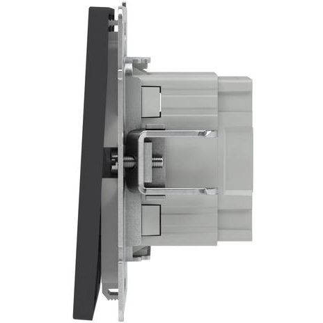 Переключатель 2-кл. KANT с подсветкой черн. уголь DKC 7012144