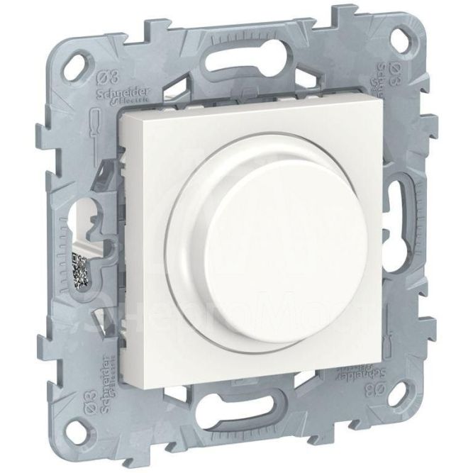 Светорегулятор UNICA NEW LED поворотно-нажимной универс. 5-200Вт бел. SchE NU551418
