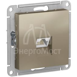 Механизм розетки компьютерной AtlasDesign RJ45 шампань SchE ATN000583