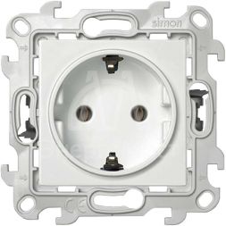 Механизм розетки 2К+З без защ. шторок Push&amp;amp;Go Simon24 бел. 2420434-030
