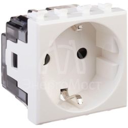 Розетка 2мод. 2P+E Avanti &amp;quot;Белое облако&amp;quot; защ. шторки DKC 4400002