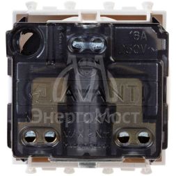 Розетка 2мод. 2P+E Avanti &amp;quot;Белое облако&amp;quot; защ. шторки DKC 4400002