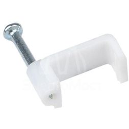 Скоба крепежная квадратная плоская 12мм (уп.50шт) EKF plcn-ss-12