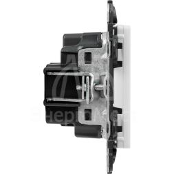 Механизм розетки 1-м СП Valena Life 16А IP20 250В 2К с лиц. панелью защ. шторки безвинт. зажимы бел. Leg 753416
