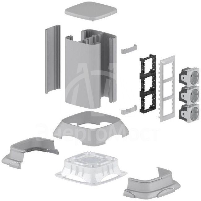 Мини-колонна 0.25м алюм. сер. метал. RAL 9006 DKC 19524