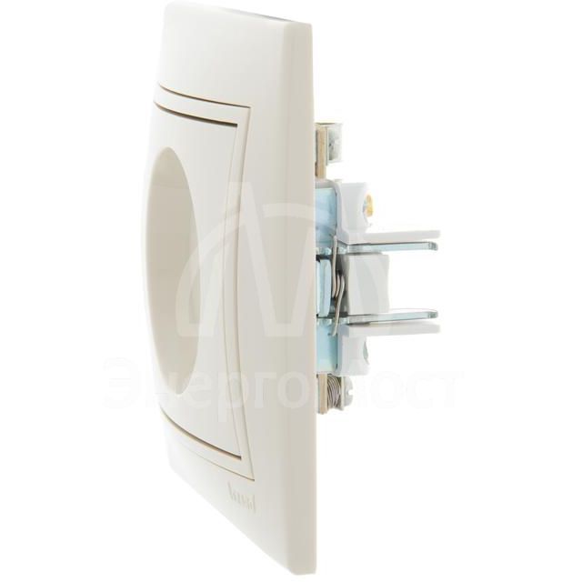 Розетка телевизионная проходная TV СП Mira крем./крем. LEZARD 701-0303-129