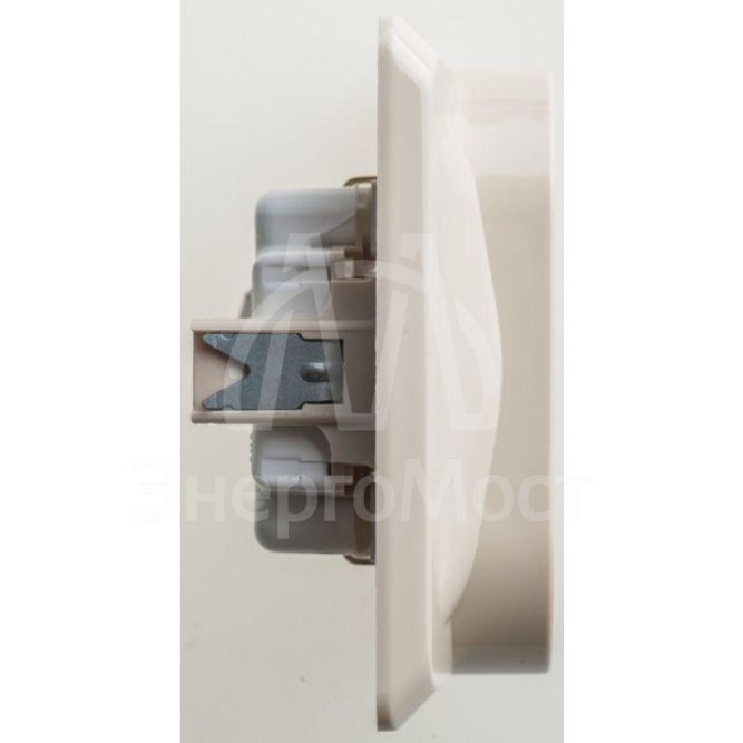 Розетка 2-м СП Этюд 16А с заземл. крем. SchE PC16-007K