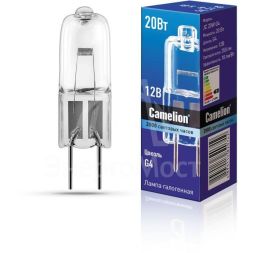 Лампа галогенная JC 20Вт 12В капс. g4 Camelion 1955
