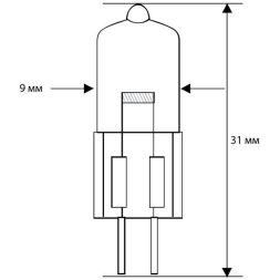 Лампа галогенная JC 20Вт 12В капс. g4 Camelion 1955