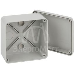 Коробка распаячная ОП 100х100х50мм приборная подъездная на винтах с гладкими стенками IP55 KORvp Эра Б0058942