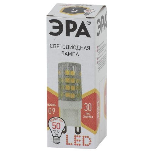 Лампа светодиодная JCD-5w-220V-corn ceramics-827-G9 400лм ЭРА Б0027863