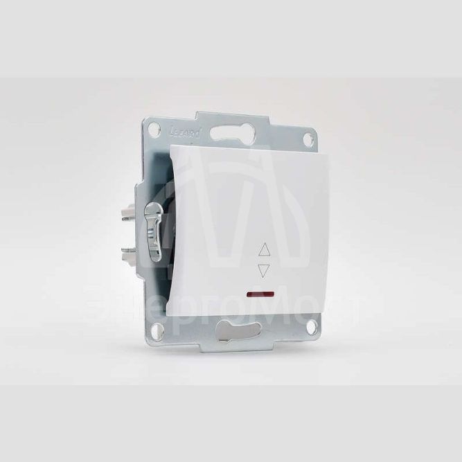 Механизм выключателя проходного 1-кл. 1п СП Karina 10А IP20 с подсветкой бел. LEZARD 707-0288-114