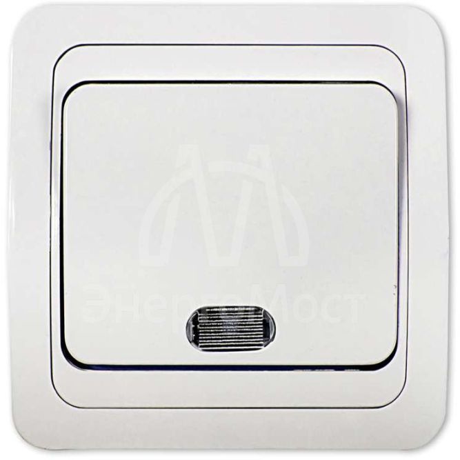 Выключатель 1-кл. СП Classico 10А IP20 с подсветкой 2121 бел. ASD / IN HOME 4680005959853