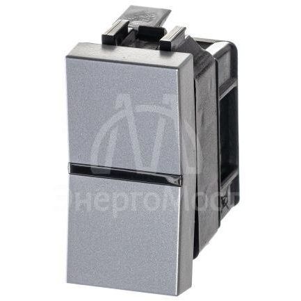 Механизм выключателя 1-кл. 1п 1мод. СП Zenit 16А IP20 с клавишей серебр. ABB 2CLA210100N1301