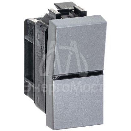 Механизм выключателя 1-кл. 1п 1мод. СП Zenit 16А IP20 с клавишей серебр. ABB 2CLA210100N1301