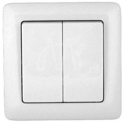 Выключатель 2-кл. СП Хит 6А IP20 250В бел. SchE VS56-234-B