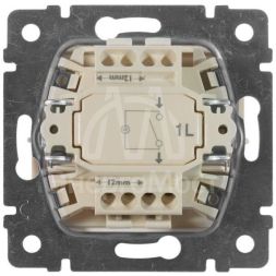 Механизм выключателя 1-кл. СП Valena 10А IP31 250В с зел. индикацией сл. кость Leg 774310