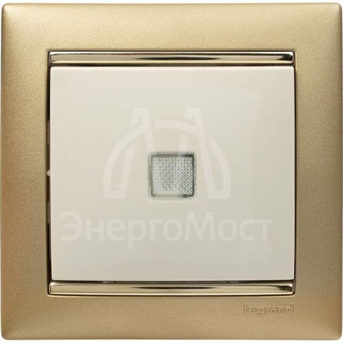 Механизм выключателя 1-кл. СП Valena 10А IP31 250В с зел. индикацией сл. кость Leg 774310