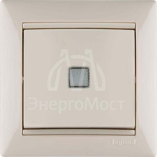 Механизм выключателя 1-кл. СП Valena 10А IP31 250В с зел. индикацией сл. кость Leg 774310