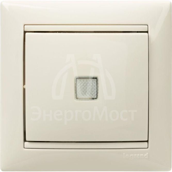 Механизм выключателя 1-кл. СП Valena 10А IP31 250В с зел. индикацией сл. кость Leg 774310