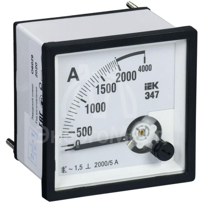 Амперметр Э47 96х96мм 2000/5А кл. точн. 1.5 IEK IPA20-6-2000-E