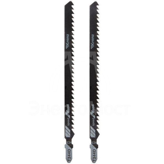 Пилка для электролобзика по дереву T344D 152мм 6 зубьев на дюйм 8-100мм (уп.2шт) Kranz KR-92-0309