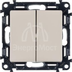 Механизм выключателя 2-кл. СП Valena Life 10А IP20 250В с лиц. панелью безвинт. зажимы сл. кость Leg 752505