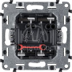 Механизм выключателя 2-кл. СП Valena Life 10А IP20 250В с лиц. панелью безвинт. зажимы сл. кость Leg 752505