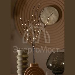 Ветвь иммитация 60см черн. 54LED 2хAA (не в компл.) КОСМОС KOC_INT-B122