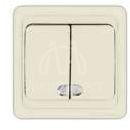 Выключатель 2-кл. СП Валери 10А IP20 с подсветкой сл. кость UNIVersal Б-В0123
