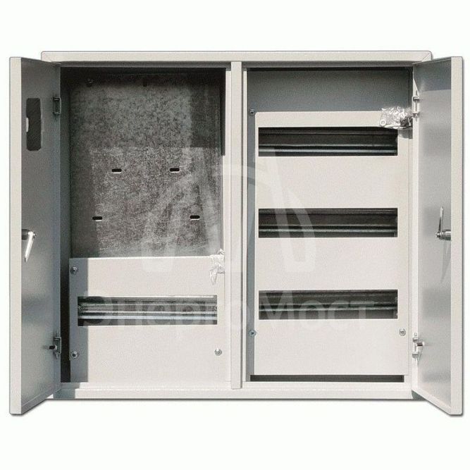 Корпус метал. учетный навес. 2-двер 520х585х160 3-фазн 48мод. SchE 30404DEK