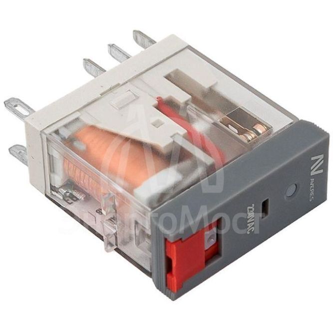 Реле промежуточное с кнопкой и мех. индикацией RPAt 22/2 8А 230В AC EKF rpat-22-2-230AC