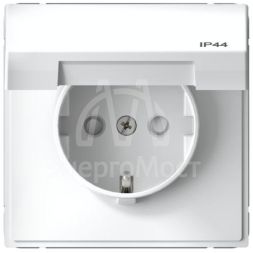 Розетка ArtGallery 16А IP44 с заземл. со шторками с крышкой быстрозажим. клем. механизм бел. SE GAL440146S