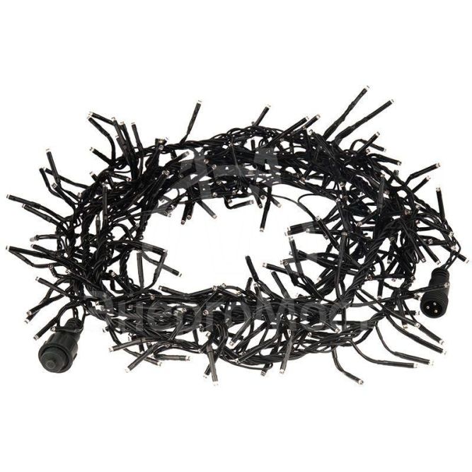 Гирлянда &amp;quot;Кластер&amp;quot; 3м 288LED тепл. бел. провод темн.-зел. IP20 Neon-Night 303-626